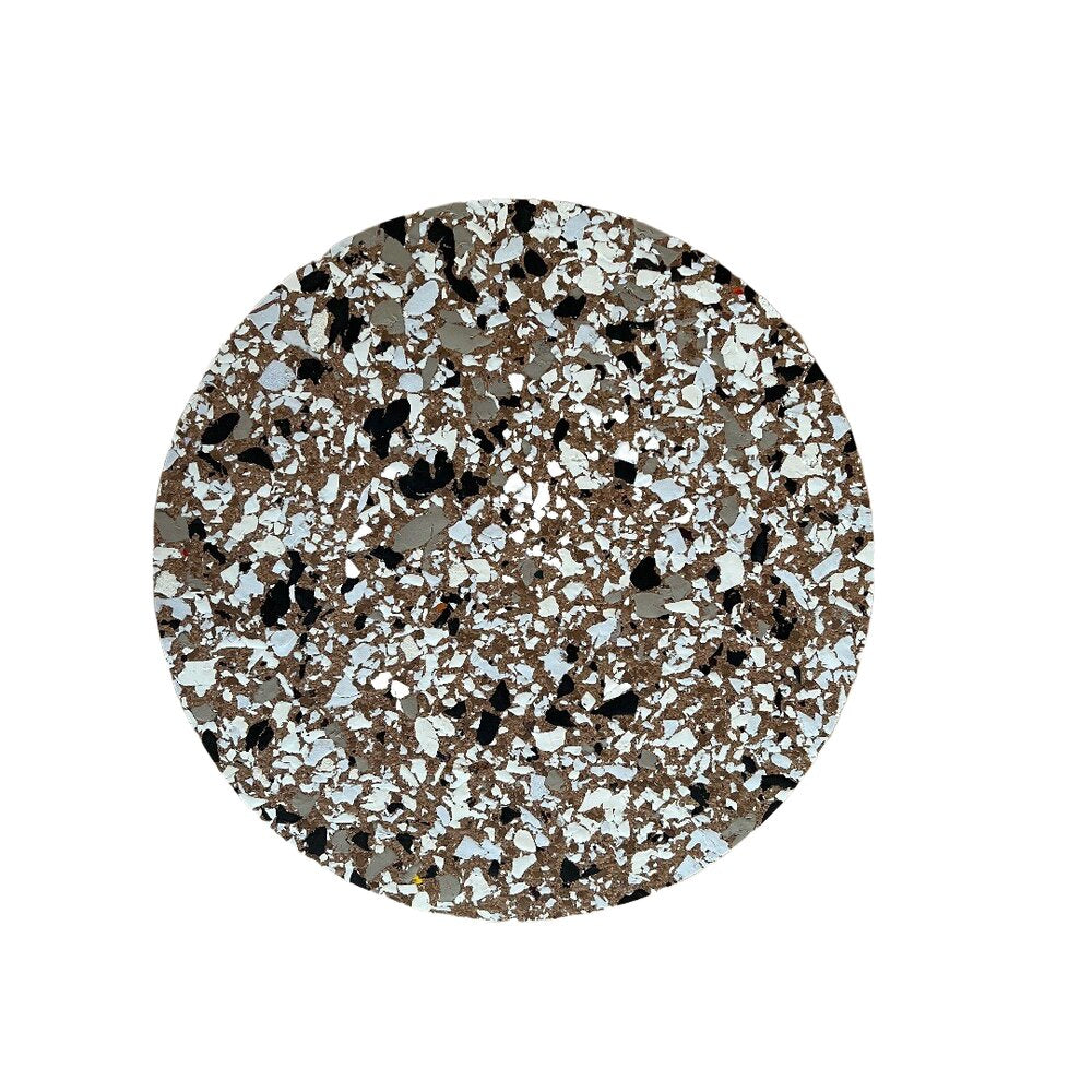 Rund dækkeserviet, granit - 4 stk.